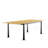Rectangular 6 - Person 70" Long Teak Finish Outdoor Furniture Dining Set 