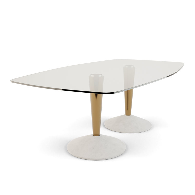 Seelinger Glass Top Dining Table, Grey