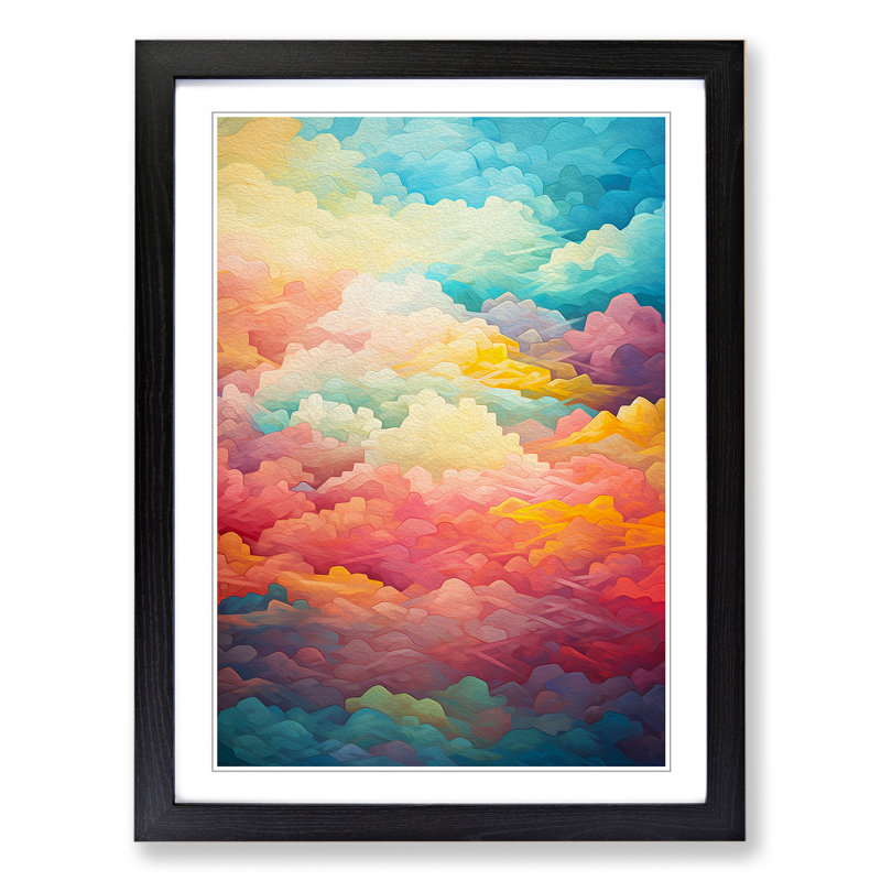 Single Picture Frame Print on Wood, Black Framed, 64cm H x 46cm W
