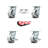 4 Piece Semi Steel Caster Set