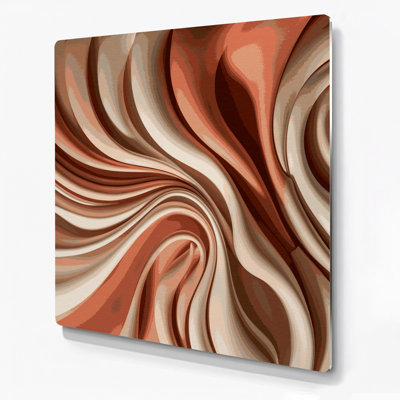 «Biomorphic Abstraction 18», art mural en métal brun