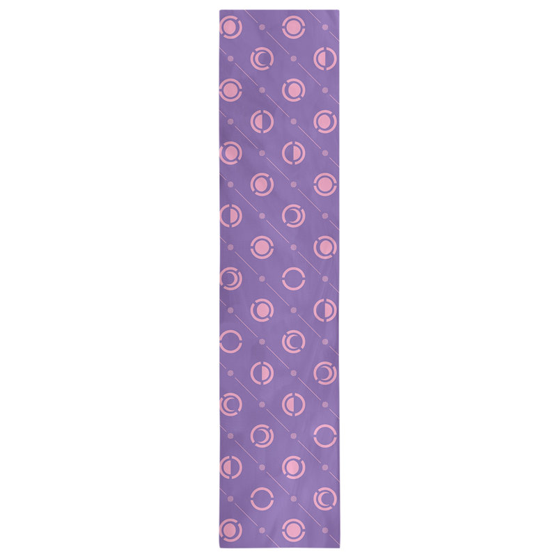 Classic Moon Phases Table Runner, 16" x 72", Purple/Light Pink