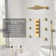 12 Inch Thermostatic Wall Mounted Rainfall Shower System with Rough-in Valve