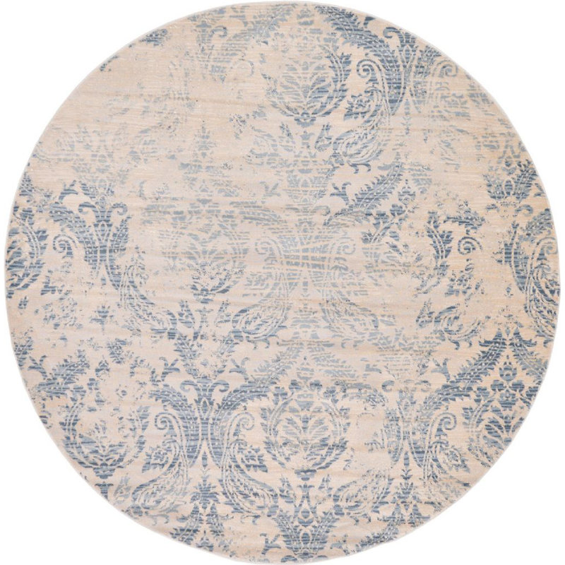 Tapis oriental beige Iyanna, Rond 6 pi