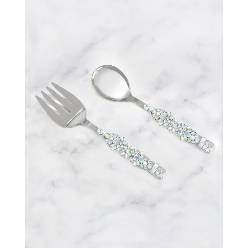 Davindra Stainless Steel Salad Servers