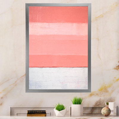 Pink Brush Colorfields II - Modern & Contemporary Canvas Art Print