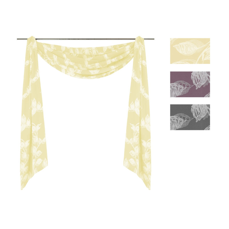 Aston Room Darkening Window Scarf Single Panel, 600cm Width x 135cm Drop, Lilac
