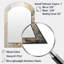Minimalisme Christianisme croix collage - miroir de forme irrégulière Christianity, miroir mural asymétrique beige unique, impression d'art en métal-1481066742