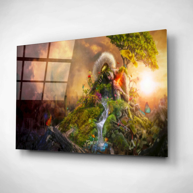Trinx 'Lungs' by Mario Sanchez Nevado, Acrylic Glass Wall Art, ACR-10012, 12" H x 16" W x 0.13" D