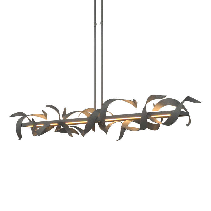 Folio Kitchen Island Linear LED Pendant, Natural Iron