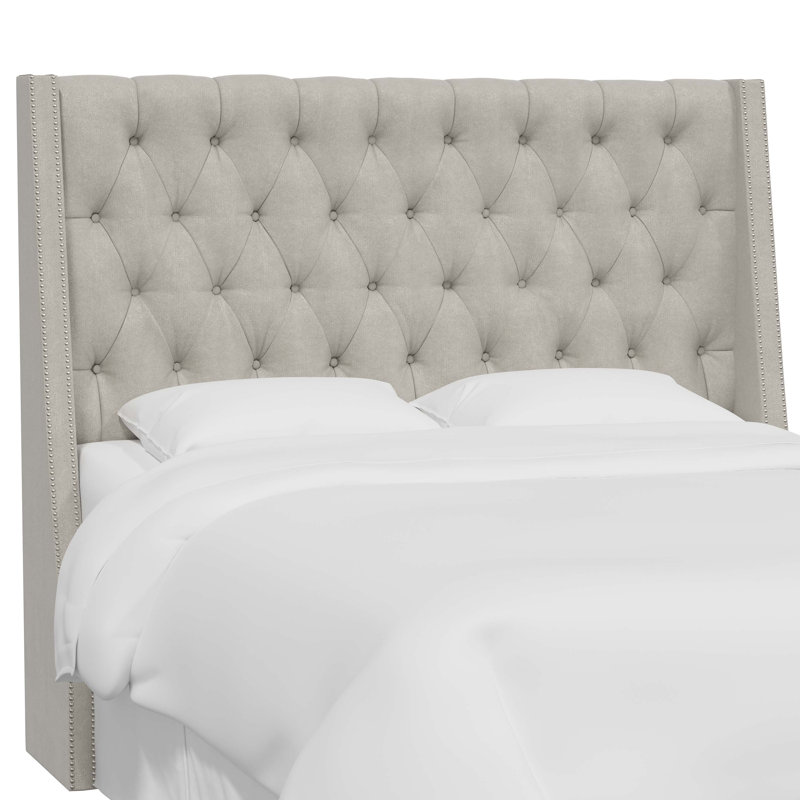 Crosston Upholstered Headboard, California King, Classic Pearl Performance Velvet, Velvet