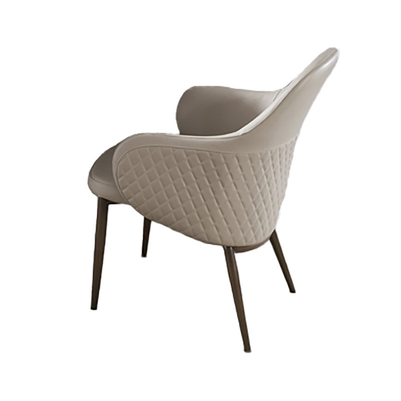 Chaise avec accoudoirs en similicuir Nolia