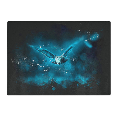 Owl in Flight Paint Splash Chopping Board