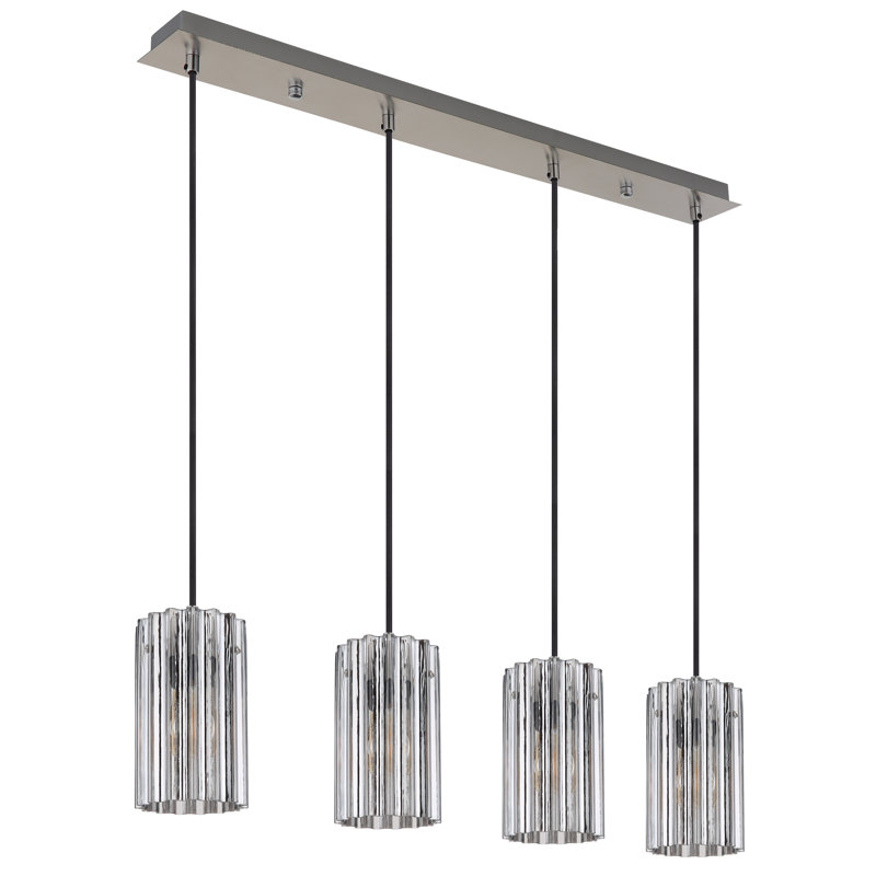 Daubs 4 - Light Brushed Nickel Pendant