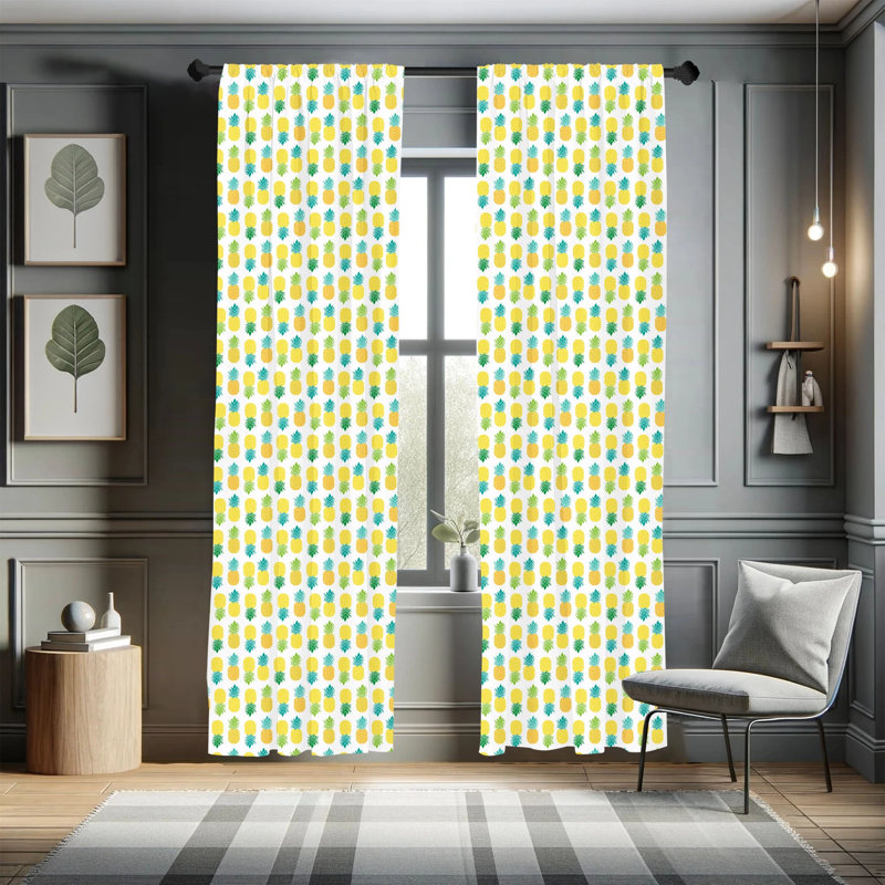 Panneaux de rideaux semi-transparents avec passe-tringle, 28 po x 63 po