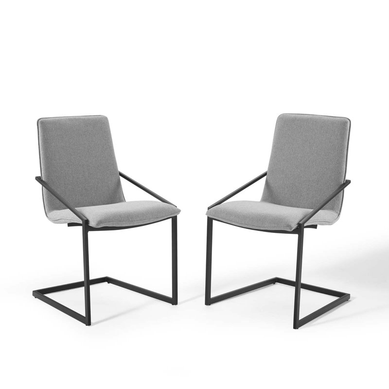 Chaise rembourrée Pitch, Gris