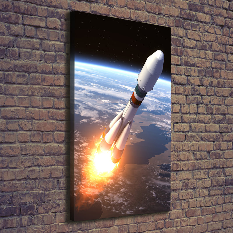 A Space Rocket - Wrapped Canvas Print