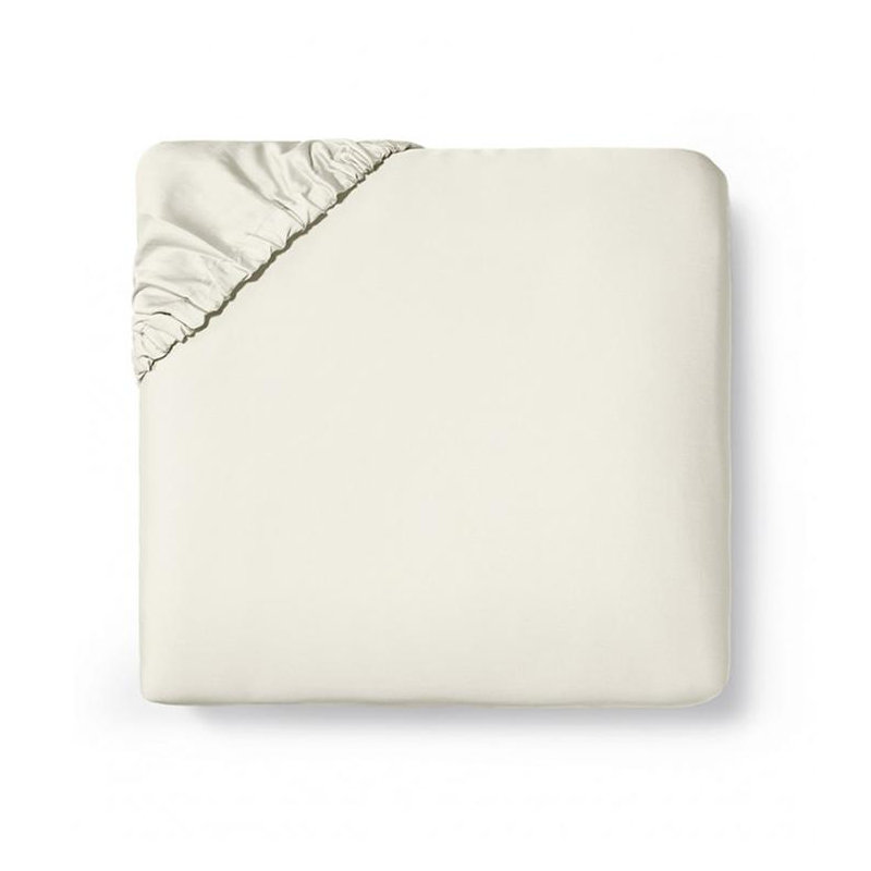 Fiona Sateen Fitted Sheet, Ivory, Queen Fitted Sheet