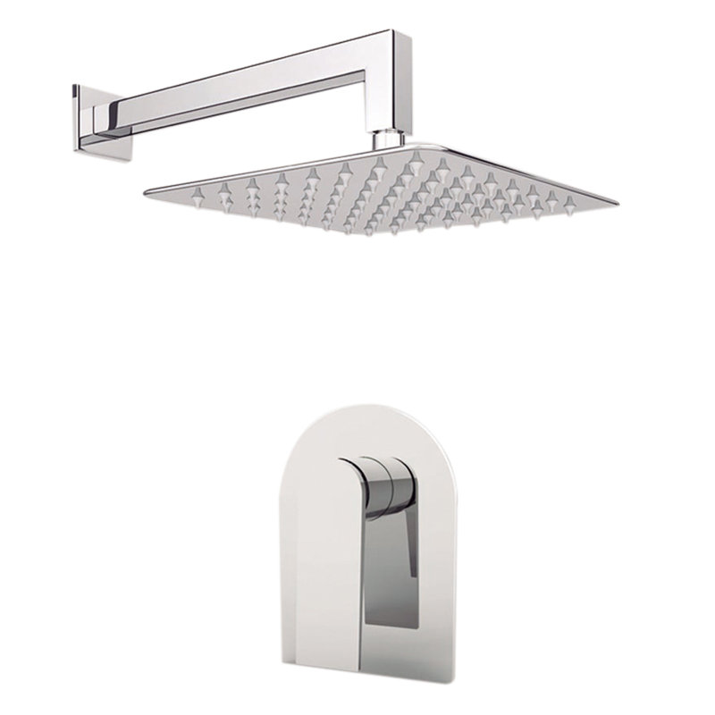 Robinet de douche à contrôle de volume Havana avec valve brute, garniture et inverseur, Chrome, 12 po