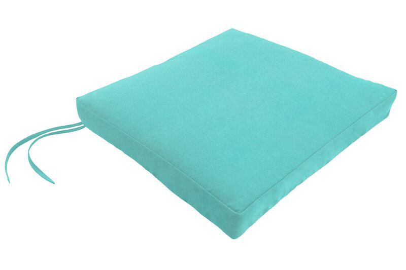 Sunbrella Dining Chair Cushion, 2.5" H x 21" W x 19" D, Canvas Aruba Sunbrella® Canvas