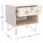 Elegant Kershaw Walnut 19.1'' W Nightstand – Stylish Contemporary Design with Carved Drawer & Brass-1117444982