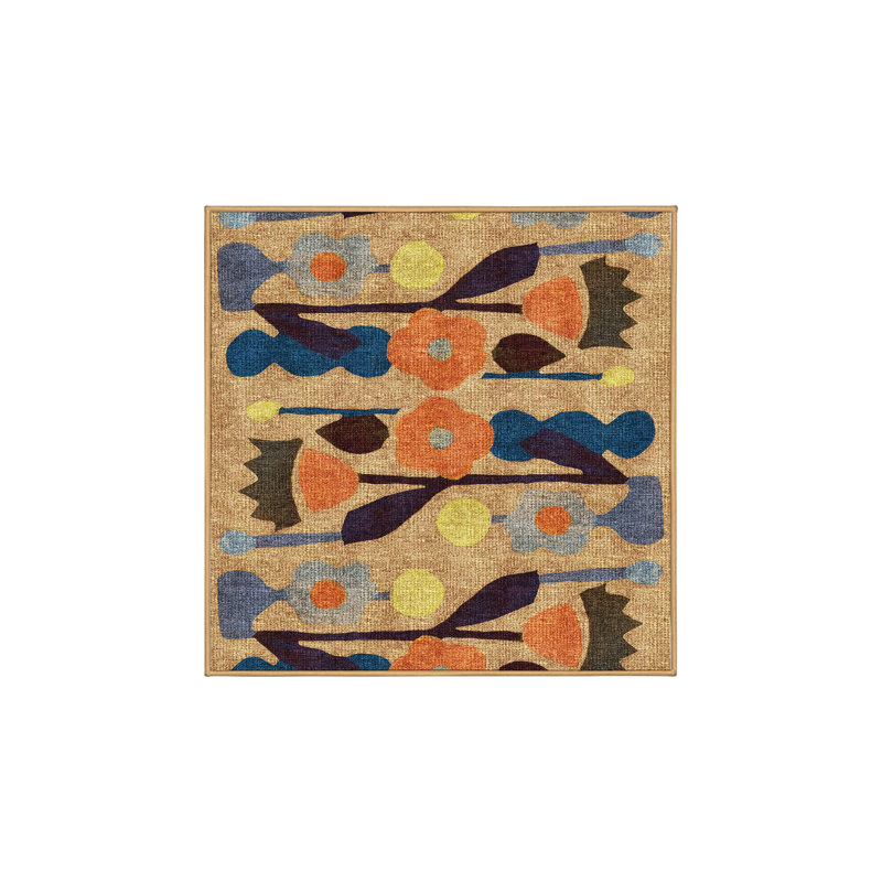 Tapis Rajeana avec envers antidérapant, Carré 3 pi