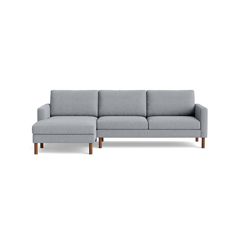 Laguna Chaise Sectional, Left Hand Facing, Performance Weave - Zinc