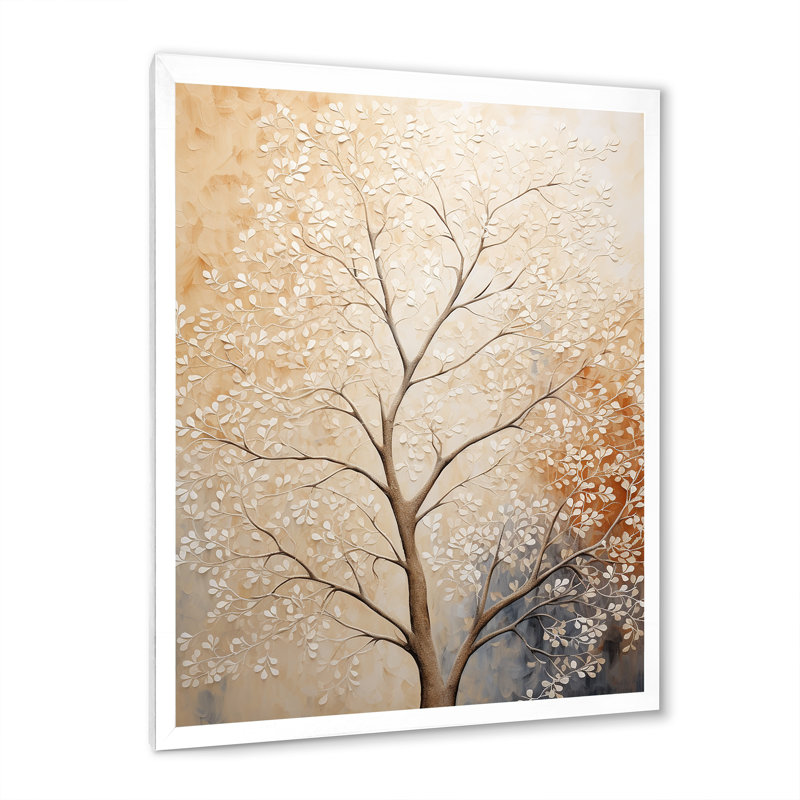 Chêne beige solitude II, Cadre photo blanc, H 44 po x l 34 po x P 1,5 po