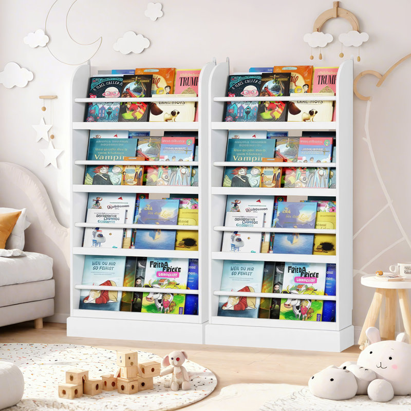 Bockiaro 43.3" H Wood Storage Bookcase Set (Set of 2)