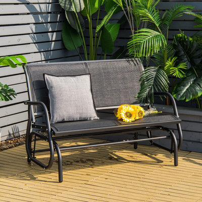 Annelien Steel Outdoor Glider Bench