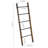Wood Blanket Ladder with Industrial Black Pipe