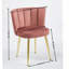 Ensemble de 2 chaises de salle à manger modernes en velours avec un design ergonomique et des pieds en fer doré pour une assise confortable dans divers environnements-264507558