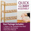 9 Pair Stackable Solid Wood Shoe Rack