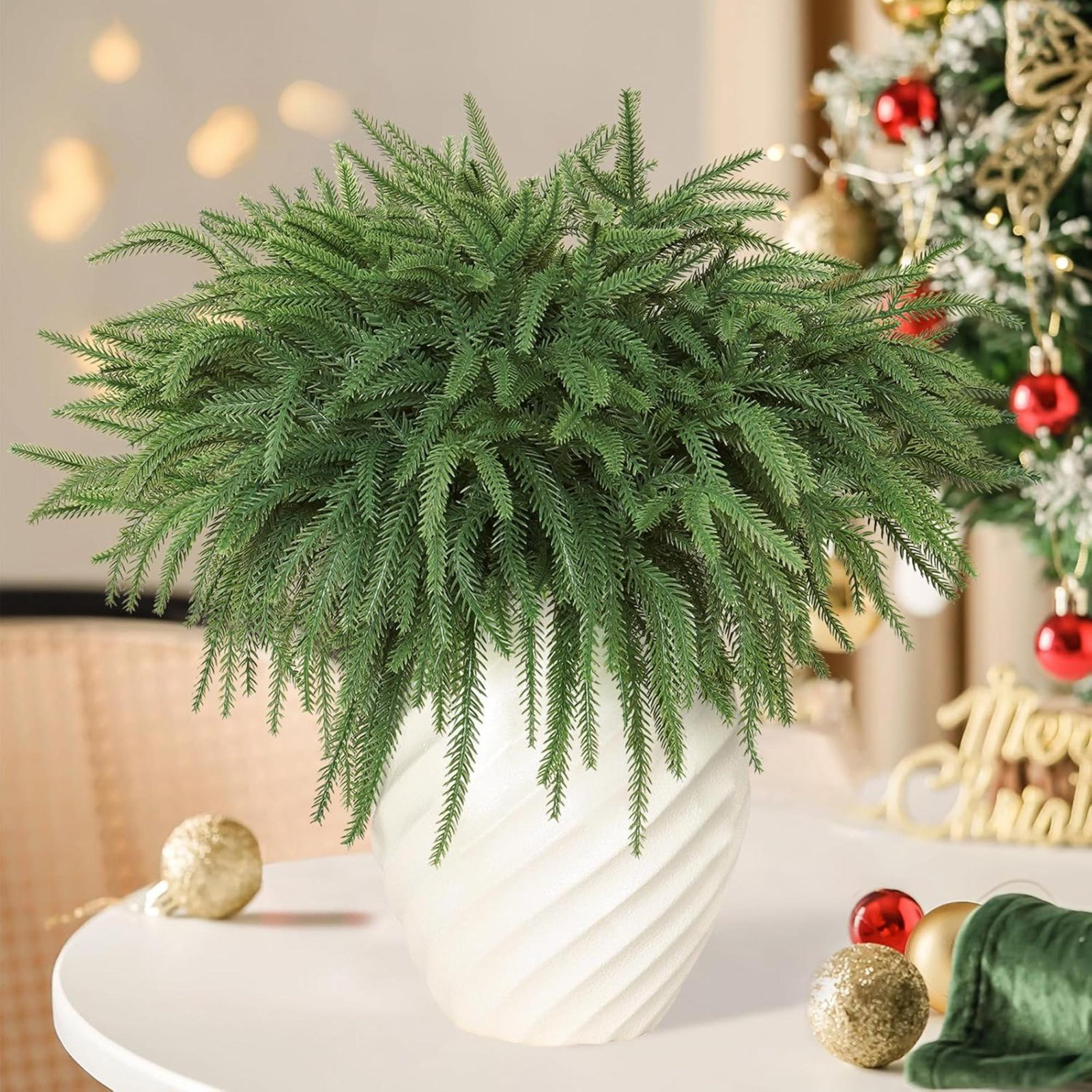 Norfolk Pine Branch, 12, 11.8" x 2"