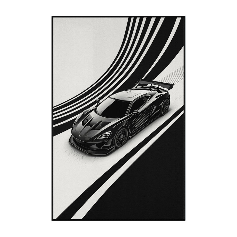Tapis arc-en-ciel moderne et élégant lavable à la machine Kendari, 6 x 9