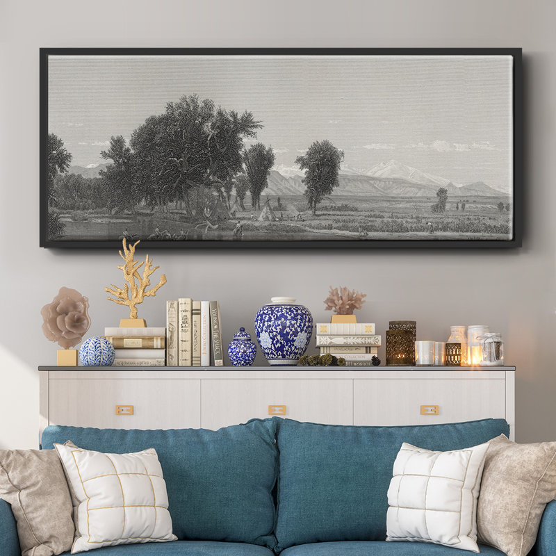 The Rocky Mountains- Framed Canvas, 24" H x 60" W