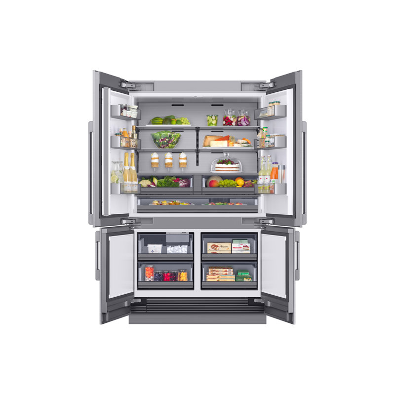 48" 4-Door Built-In French Door Refrigerator, Panel Ready