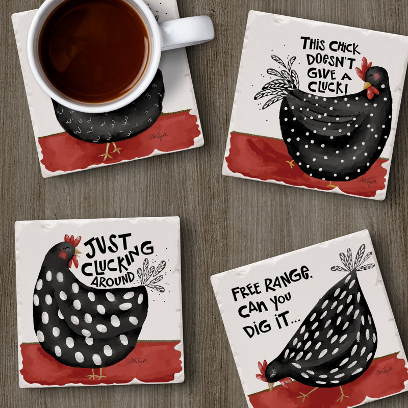 Ensemble de 4 sous-verres The Good Chicks