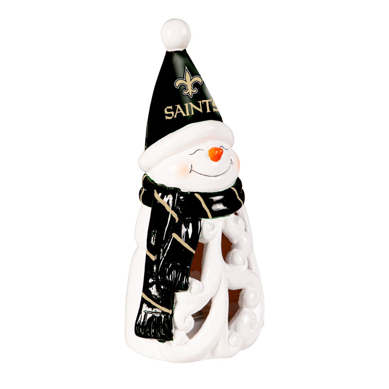 Statuette à bonhomme de neige à DEL New Orleans Saints, 8 po