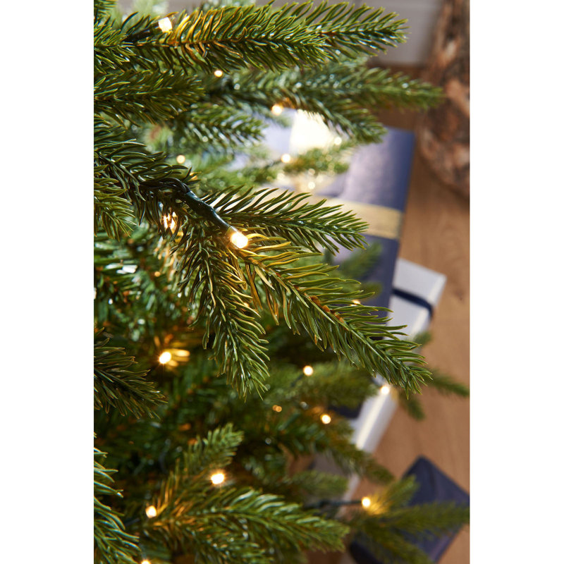 Lighted Artificial Fir Christmas Tree, 7ft H