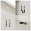 Grand lit escamotable avec bureau et rangement, lit mural en bois peu encombrant avec armoires et tiroirs - blanc / espresso-1140380294