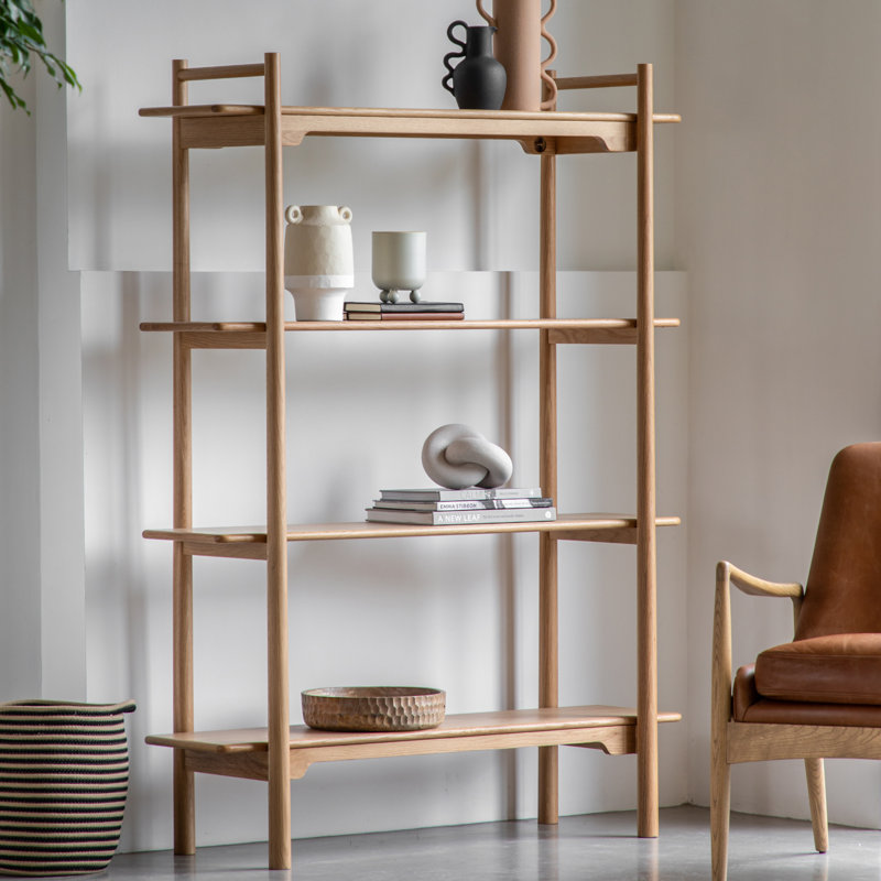 Kryslyn 160cm H x 120cm W Etagere Bookcase, Brown