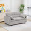 Canapé-lit modulaire en velours côtelé de 54,30 pouces avec causeuse convertible et lit escamotable pour salon moderne-423677075