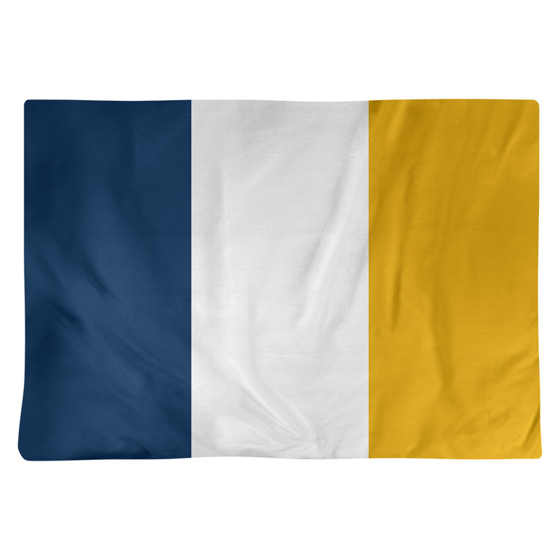 Récapitulatif de 18 po West Virginia, Bleu / Jaune, Sergé de coton
