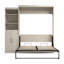 Lit et unité de rangement avec portes Arlex (89 W)-88513628-91638369
