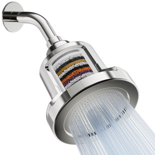 Rain Fixed Shower Head 2.5 GPM GPM with Water Filtration