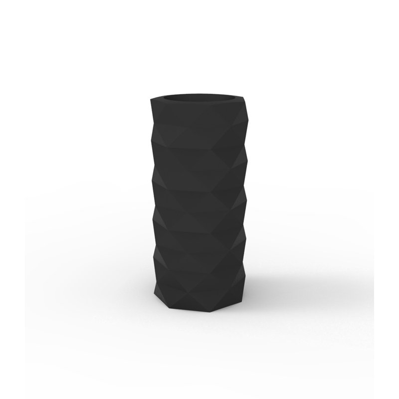 Marquis Resin Pot Planter, 20.75" H x 9.75" W x 9.75" D, Black