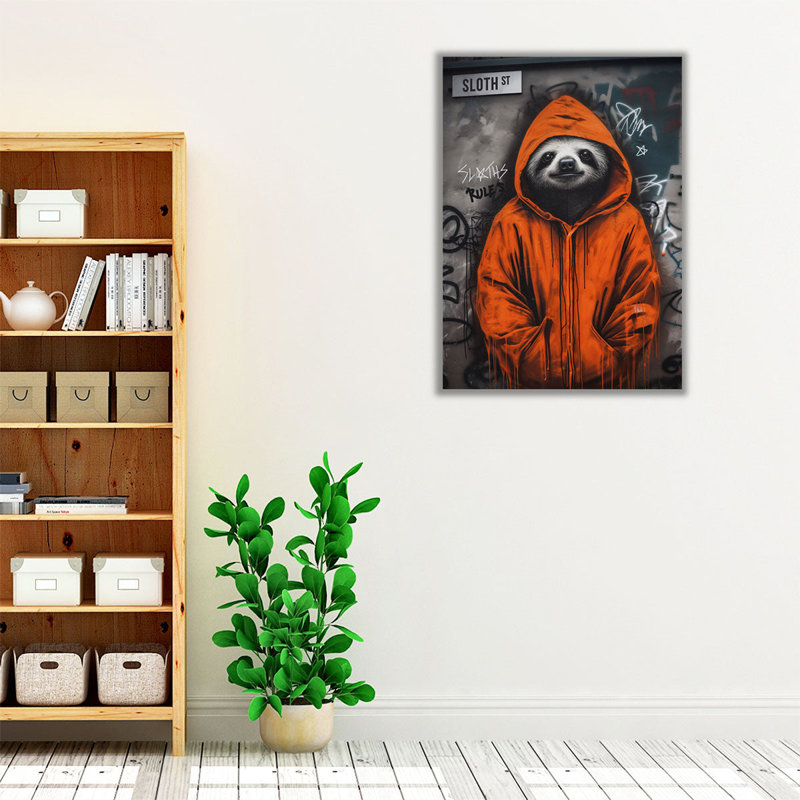 Street Sloth - Canvas Print Wall Art, 40" H x 30" W