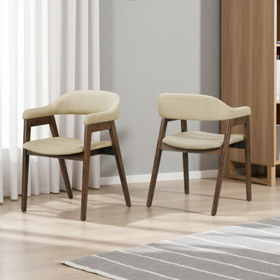 Chaise de salle à manger, hauteur 32 po, ensemble de 2, côté, rembourrée, salle à manger, cuisine