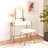 Vanity Table Set with Stool and Makeup Desk with Storage